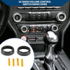 Ford Mustang (2015-2021)  Black AC Climate Switch Knob Cover Ring