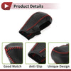 Chevrolet Cruze Gear Shift Knob Cover Pebbled Black Red Faux Leather