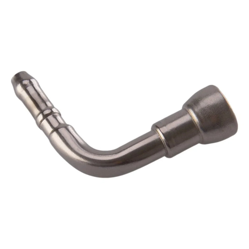 Car 90 Degree 7.89mm Stainless Steel Fuel Line Hose Pipe Connector