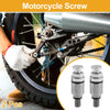 Motorcycle Motorcycle Screw 2 x M5x0.8 Fork Bleeder Valve Metal Silver Tone
