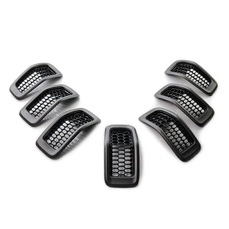 Jeep Cherokee 2014-2018 - Grey Cover Trim Honeycomb Front Grille Inserts
