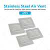 Caravan Boat Home 4 x Stainless Steel Rectangular Air Vents