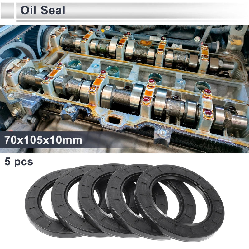 Make Model Oil Seal 70x105x10mm 5 Pcs Rotary Shaft Seal Nitrile Rubber