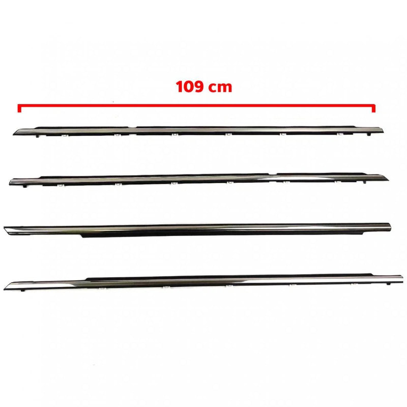 Outer Weatherstip Door Belt Set 4 Chrome Fits Toyota Camry 4D Sedan 2002-06 D09