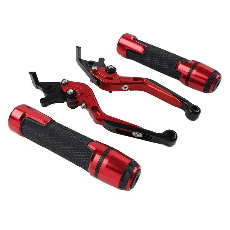 Speed Twin Red Extendable Brake Clutch Levers Grip Set (2019-2023)