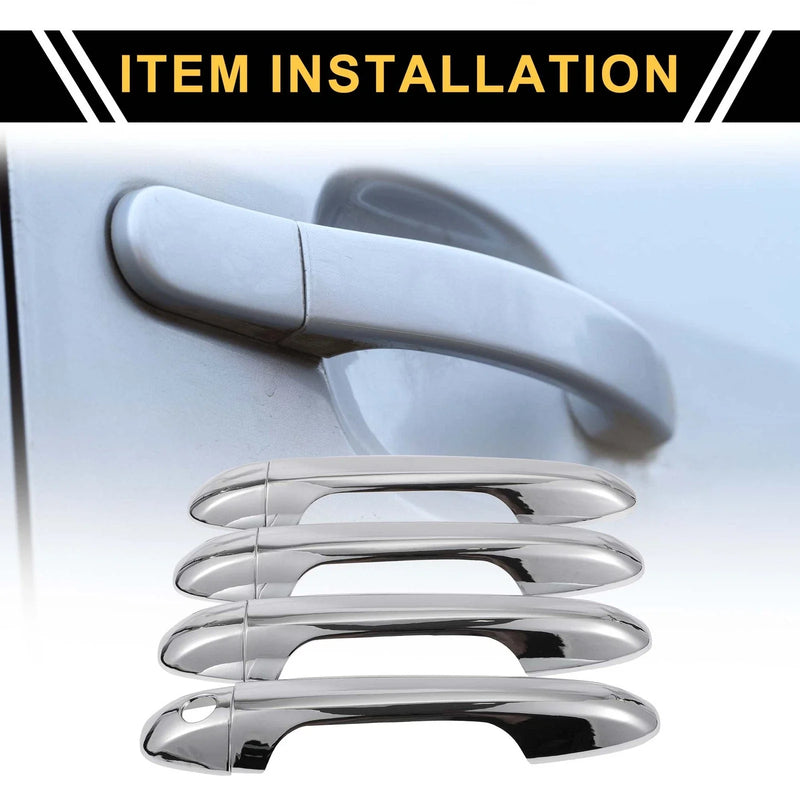 Toyota Tacoma 4pcs Chrome Silver Exterior Door Handle Covers (2016-2023)