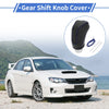Subaru Impreza Black Blue Faux Leather Gear Shift Knob Cover (2017-2023)