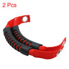Jeep Wrangler 2 x Red Rear Seat Grab Handles (2018-2023)