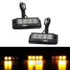 2 x 4-LED Amber Light Lamp Recovery Flashing Breakdown Strobe Grill 12-24V