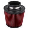 Universal Fit 3" Red Cold Air Intake Dry Filter with Clamp