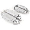 Universal Car Front & Rear Silver 4 x 3D Metal Brake Caliper Covers