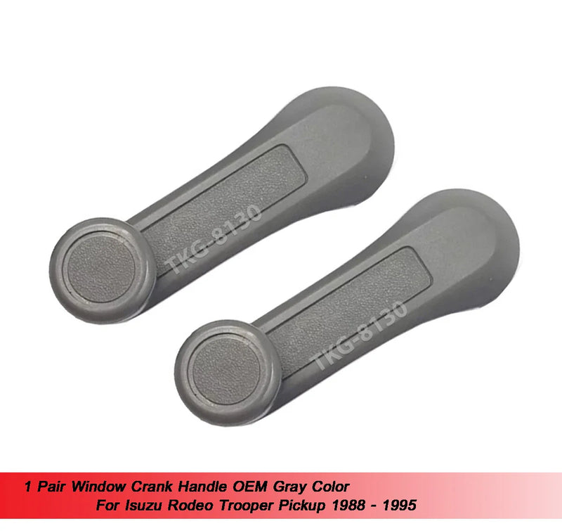 Isuzu Rodeo / Trooper Window Crank Handle 2 x OEM Gray (1988-1995)