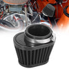 Motorcycle Black 51mm Round Tapered Air Filter Cleaner