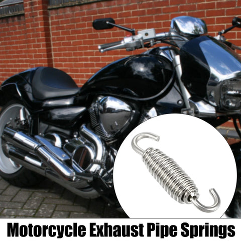 Motorcycle 4 Pcs 55mm 2.17" Motorcycle Muffler Exhaust Pipe Spring