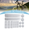 Helmet Bicycle Motorcycle Car PET Silver Tone 14pcs Reflective Stickers