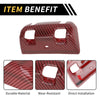 Jeep Wrangler JL JLU (2018-2024) Carbon Fiber Red Rear Window Switch Panel Cover