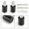F2 22mm Aluminum Black Motorcycle Handlebar Weights