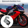 L-Shape Motorcycle Hanging Hook 1 x Titanium Tone Black 60mm Length