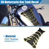 Universal Motorcycle Gas Tank Decal 7.80x5.63 Tank Sticker Black Yellow