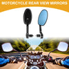 M8 Rear View Mirror Handlebar Mirror Aluminum Black Silver Tone