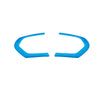 BMW F20 F22 F30 F32 F10 F06 2 x Blue Leather Steering Wheel Covers (2011-2020)
