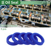 Oil Seal TPU 38x52x10mm Rotary Shaft Seal Blue 5 Pcs