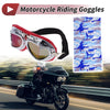 Set Motorcycle Riding Goggles Multicolour Lens Red Frame PC Cycling Sunglasses