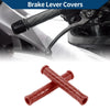 Motorcycle Wine Red 1 Pair 3/8" 10mm Brake Lever Cover Sleeve