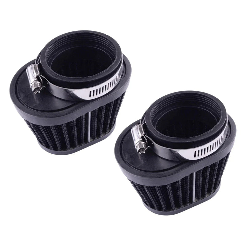 Universal Fit 55mm Carburetor Air Filter 2 x Racing Filters with Clamp