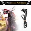 Motorcycle License Plate Light / 2 x / 12V Led Tag Lamp