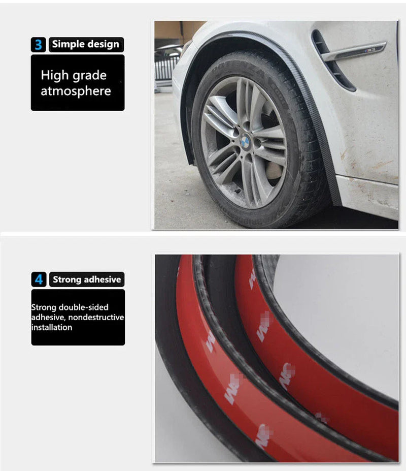 SUV 1.5m Wheel Fender Extension Moulding Flares Trim