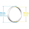 Car Wheel Spacer 4 x 73.1 to 56.1 mm Aluminium Alloy Hub Centric Rings