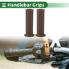 Motorcycle Handle Bar Throttle Grips TPU Dark Brown 25mm Hand Grips