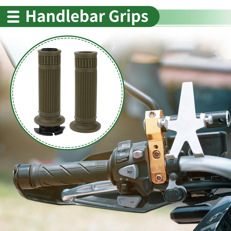 Motorcycle Grips 7/8" 22mm Hand Grips Cover Kit TPU Green