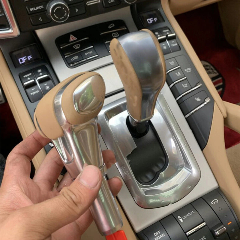 Porsche Cayenne 958 2011-2017 Leather Beige Gear Shift Lever Kit