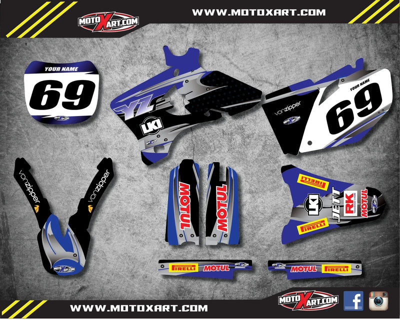 Yamaha YZF 450 (2003-2005) - Blue Steel Style Custom Graphic Kit