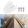 Pair 2.48x2.28 Marine Transducer Cover Clam Shell Vent Wire Cover White