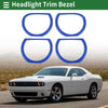 Dodge Challenger 4 x Car Headlight Trim Bezel ABS Blue (2015-2024)