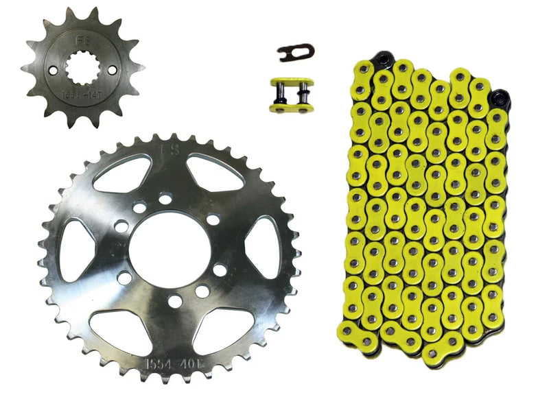 Arctic Cat DVX400 Yellow 520x98 O-Ring Chain 14/41 Sprockets (2004–2008)