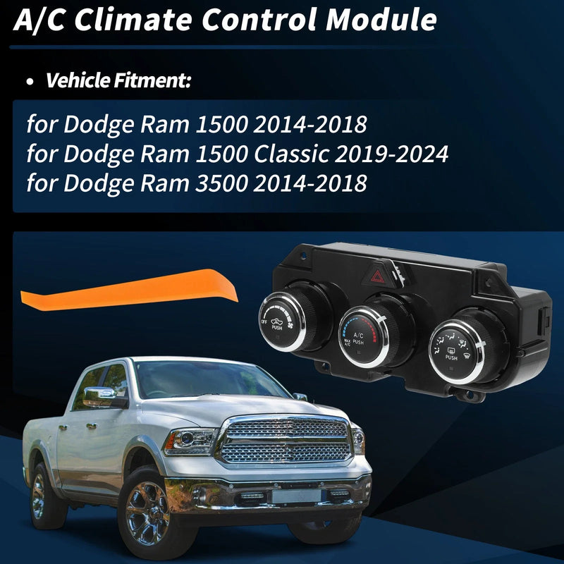 Ram 1500 A/C Heater Climate Control Module Panel (2014-2018)