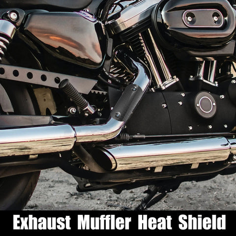 Motorcycle 1 Set 5.63'' Exhaust Muffler Pipe Protector Carbon Fiber Pattern