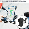 Motorcycle Phone Mount Holder 4.7–7.2 Phones Aluminum Alloy Black