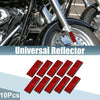 Motorcycle Bicycle Spoke Reflective Red / 10 Pcs / Self Adhesive