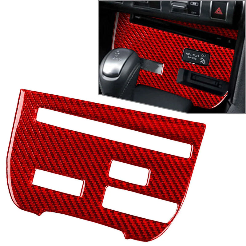 Nissan GTR R35 Carbon Red Central Console CD Panel Cover Trim (2008-2016)
