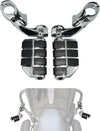Harley Chrome Motorcycle Foot Pegs (Fits 1.25" Bars)