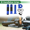 Motorcycle Rubber Blue Polka Dot Pattern Hand Grips Cover Kit