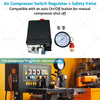 4 Port Air Compressor Pressure Switch Manifold Regulator + Safety Valve 175psi