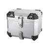 45L Waterproof Motorcycle Tail Box Scooter Trunk Silver Luggage Storage