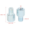 Motorcycle Bike 2 x 8mm RH to 10mm RH Rearview Mirrors Adapter Silver Tone