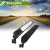 Rear View Mirror M8/M10 Motorcycle Polygonal Shape Black Aluminum Alloy